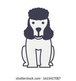 cute little dog mascot pure breed vector illustration design