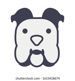 cute little dog mascot pure breed head vector illustration design