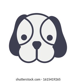 cute little dog mascot pure breed head vector illustration design