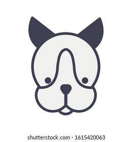 cute little dog mascot pure breed head vector illustration design