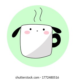 Cute little dog with mug