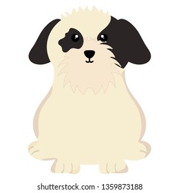cute little dog pet character