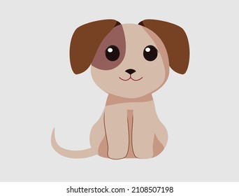 Cute little dog portrait Vector , Premium Quality