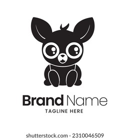 cute little dog vector logo, animal logo