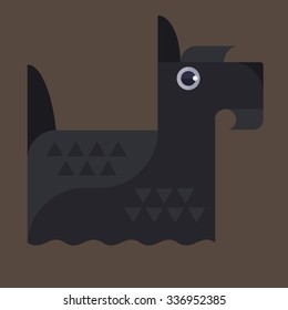Cute little doggy! Comprehensive dog set is coming. Stock flat vector illustration. 