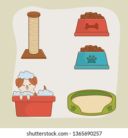 cute little doggy mascot character