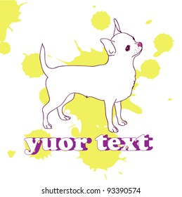 cute little doggy. vector
