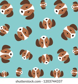 cute little dogs heads pattern