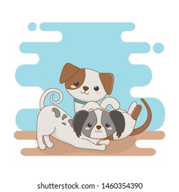 cute little dogs mascots characters