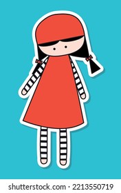 Ilustración vectorial de muñecas pequeñas