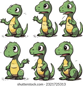 cute little dragon in various and fun positions