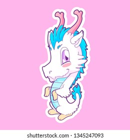 cute little dragon vector