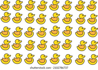 A cute little duck on a white background is perfect for presentations.