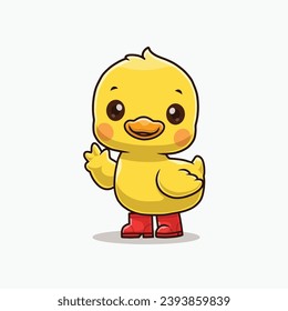 Cute little duck smile, Cartoon-Illustration