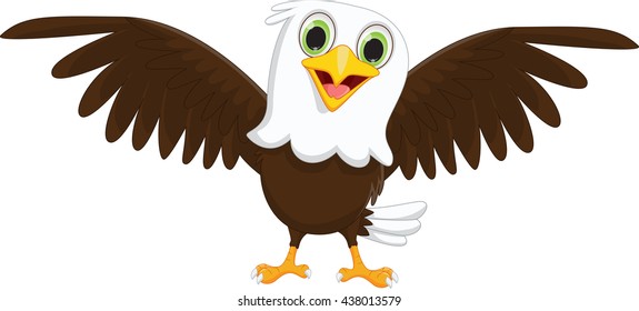 Cute Little Eagle Cartoon