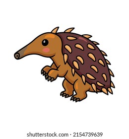 Cute little echidna cartoon character