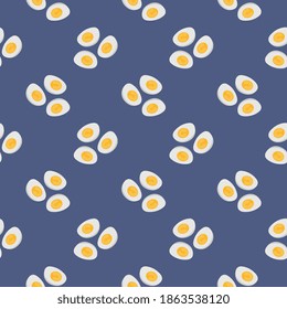 Cute little eggs,seamless pattern on purple background.