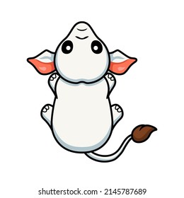 Cute little elephant cartoon character