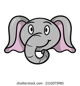 Cute Little Elephant Cartoon Elephant Emotions Stock Vector (Royalty ...