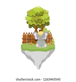 cute and little elephant character