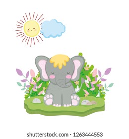 cute and little elephant character
