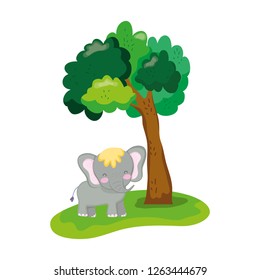 cute and little elephant character