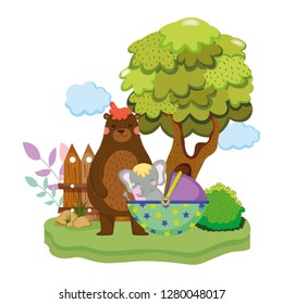 cute and little elephant character