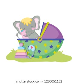 cute and little elephant character