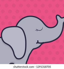 cute and little elephant character