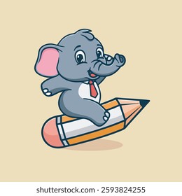 Cute little elephant Mexican Rumba sand hammer children's illustration Q version vector cartoon illustration