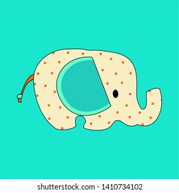 Cute little elephant with polka dot