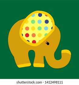 Cute little elephant with polka dot