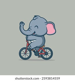 Cute little elephant skates vector children's illustration Q version vector cartoon illustration