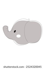 cute little elephants, Adorable Baby Elephant Vector Illustration