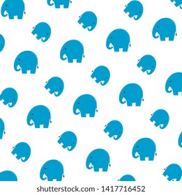cute little elephants pattern background