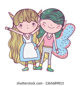 cute little fairies couple characters