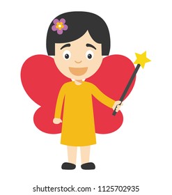 Cute little fairy cartoon character 