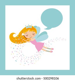 cute little fairy character vector illustration design