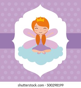 cute little fairy character vector illustration design