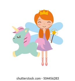 cute little fairy character vector illustration design