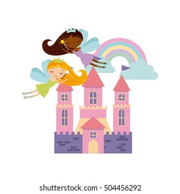 cute little fairy character vector illustration design