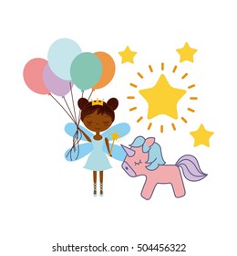 cute little fairy character vector illustration design
