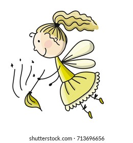 Cute little fairy, sketch for your design
