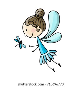 Cute little fairy, sketch for your design