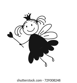 Cute little fairy, sketch for your design