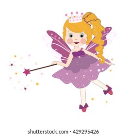 Cute little fairy tale vector illustration