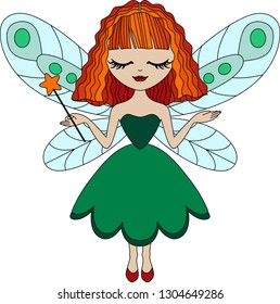 Cute little fairy. Vector illustration