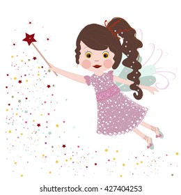 Cute little fairy vector illustration