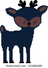 A cute little fawn with horns. Vector file for designs.