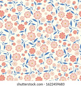 Cute little flowers seamless pattern